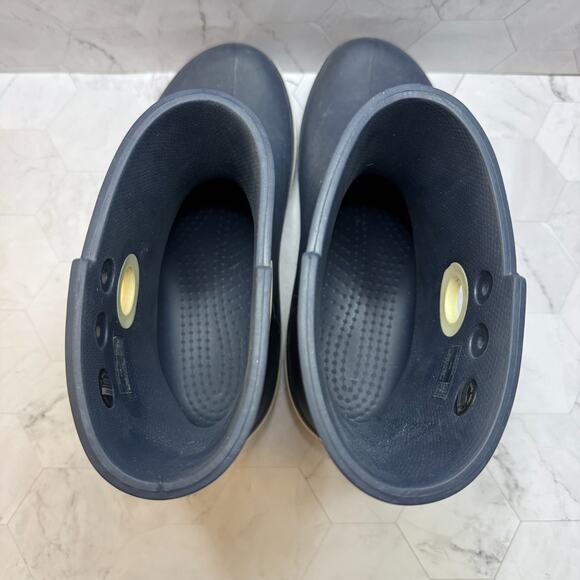 Crocs Jaunt Shorty Womens Sz 10 Navy Blue Boots Waterproof Shoes Rain Snow EUC - Picture 7 of 10